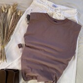 Футболка з плечиками у кольорі темна пудра