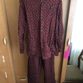 Пижама, комплект, размер L. 100% коттон, M&s. ідеал