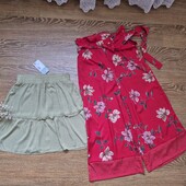 Гарненькі, квіткові Кюлоти + спідничка, нові і як нові❤️
