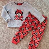Primark!Тепла махрова дитяча піжама Мінні Маус, 110-116 розмір!