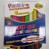 Набір пластилін "Чисті руки"+ воск крейда 8 кол 7654С Class