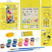 Художній набір для малювання S-8837C у Zip-lock папці акварель та олівці