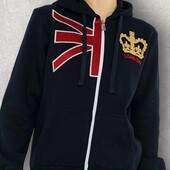 Теплая котоновая толстовка, батник на флисе Nas London England