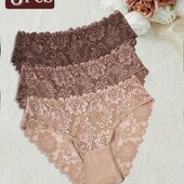 3 шт в лоті. Трусики ажурні жіночі ХХЛ