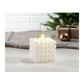 Светодиодная свеча «Пузырьковый куб» 10х10х12 см белый Livarno home (362446075)