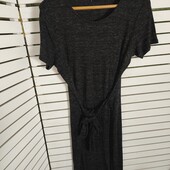 F&f тонка трикотажна сукня чорний меланж