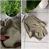 ✨ Якісний оливковий крутий светрик з камінчиками