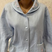 Новий завіз Теплющий плотний жакет у відмінному стані Хл-Хххл колір в реалі насичений блакитний