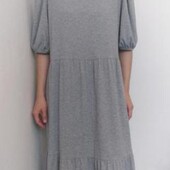 Трикотажное, ярусное платье в рубчик от George