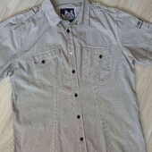 Brave soul стильная летняя мужская рубашка полоска размер L XL
