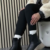 Челсі чорні замша та шкіра