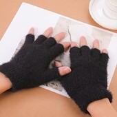 Мітенки рукавиці без пальців чорного кольору