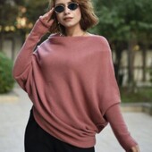 Розкішний светр-пончо, виробник Італія, розмір M-L. Фото 1 приклад.