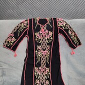 Шикарное нарядное платье с вышивкой на девочку, р.104-110