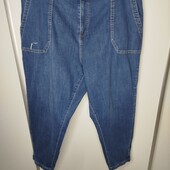 Сині стрейчеві джинси M&S р 22 (пот -50-60,поб -65-75)