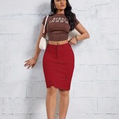 ❤️Стильная джинсовая красная юбка❤️Смотрите мои лоты ❤️