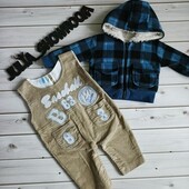 Вельветовий комбинезон и кофта на меху)