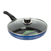 Сковорода з антипригарним покриттям та скляною кришкою модель YF503 (22×4,5 см)
