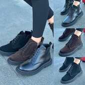 36-41 рр черевики демі/зима натуральна шкіра/замша чорний, коричневий