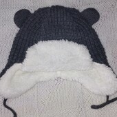 Тепла зимова шапочка! 3-6міс