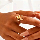 Каблучка, кільце метелик, бант, вузлик, медзолото, розмір 18