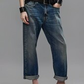Джинсы бойфренд с прямыми широкими штанинами. разм. xl