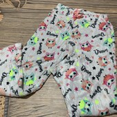 Плюшевые пижамные штаны на 10/12 лет