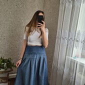 Комфортна, джинсова спідничка, нюанс ✨