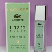 Lacoste L.12.12 Blanc Eau Fraiche 40 мл. с феромонами. Свежий, фужерный аромат для мужчин.