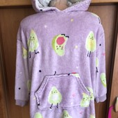 Меховушка, плюшева туника, кофта, худи, S-M. 158-164. слип, пижама