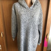 Меховушка, плюшева туника, кофта, худи, M-L. Primark, слип, пижама