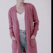 Удлиненный кардиган с кармашками