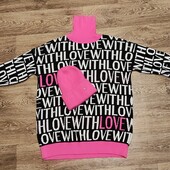 Теплий светр-туніка оверсайз + шапка