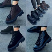 36-41 рр черевики демі/зима натуральна шкіра/замша чорний, коричневий