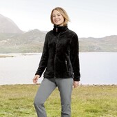 Куртка демісезонна плюшева для жінки Crivit Dope Dyed M 40/42 euro чорний