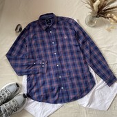 Чоловіча сорочка у синьо-рожевих кольорах