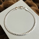 Мужской браслет, стерлинговое серебро