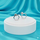 Срібні сережки Геометрія