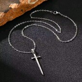 Ланцюжок і підвіска меч, шпага, рапіра, медсталь, гатика, панк, рок, хіп хоп