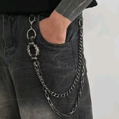 Підвіска стальна, оздоба, ланцюги, ланцюг, шипи, панк, рок, хіпхоп, на джинси, одяг, сумку, рюкзак