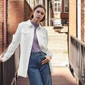 Удлиненная вельветовая рубашка, esmara, германия, р. 36 евро, наш 40-44, синяя!