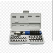 Викрутка з бітами та порцевими головками в пласт боксі ,41 шт.читать лот