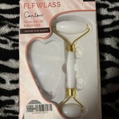 Набір ролер масажер для обличчя та скребок гуаша 2в1