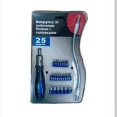 Викрутка зі змінними бітами і головками 25 предметів