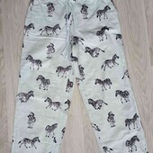 Hush теплые пижамные штанишки ткань фланель с карманами размер М L