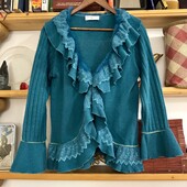 Кардиган з рюшами❤️бірюза