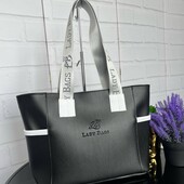 Сумка шопер чорнобілий колір екошкіра на плече велика вмістка