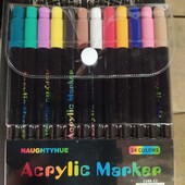 Набор двухсторонних акриловых маркеров.48 цветов .24 маркера