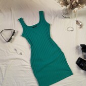 Базова сукня в рубчик у кольорі «трава»