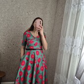 Квіткове, об'ємне плаття, з кишенями, без дефектів ✨